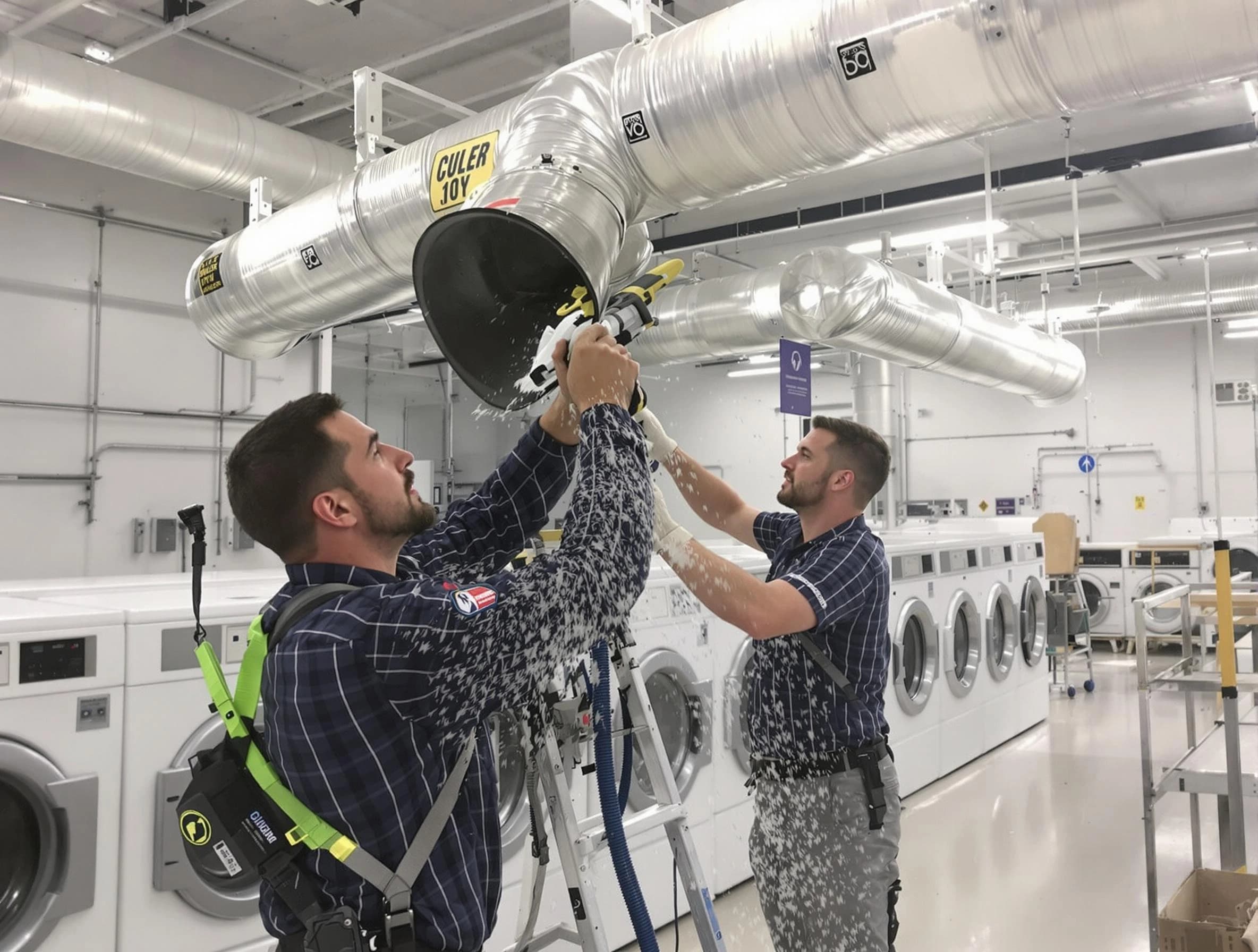 El Monte Dryer Vent Cleaning team performing large-scale commercial dryer vent cleaning in El Monte